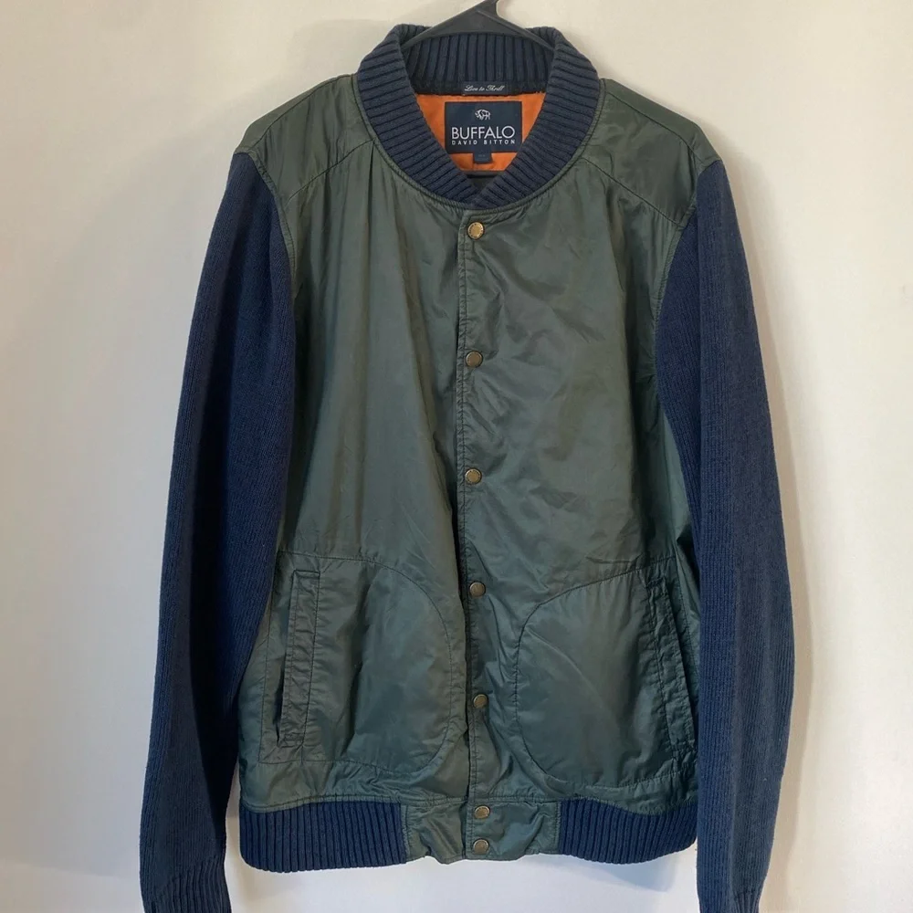 Buffalo David Bitton Mens Varsity Mens Track Jacket Size Medium